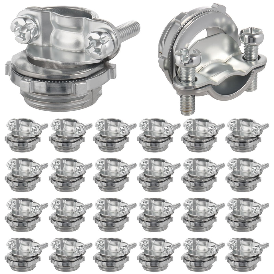 WENORA half-inch clamp-type cable connector in package for NM cable projects.