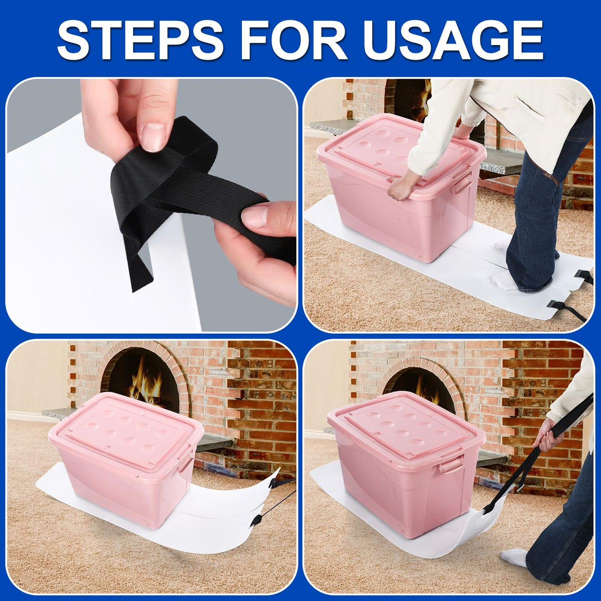 Wenqik floor protection sliders in use help protect tile and hardwood floors