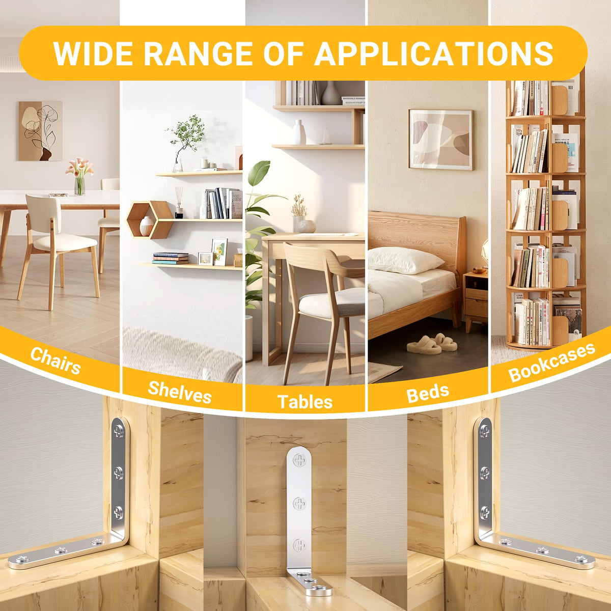 WENQUIT versatile brackets suit indoor and outdoor wood projects