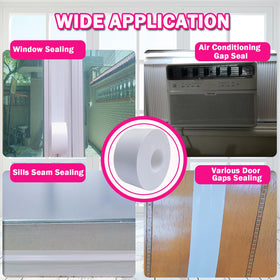WENSSKKU tape cut to fit door gaps for energy-friendly seals.