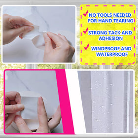 WENSSKKU tape endures extreme temperatures and UV exposure for durability.