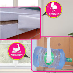 WENSSKKU white sealing tape applied along window frames for airtight efficiency.
