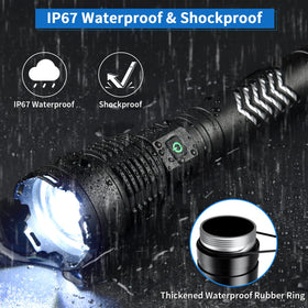 Weoxi IPX7 waterproof flashlight built for rugged outdoor use.