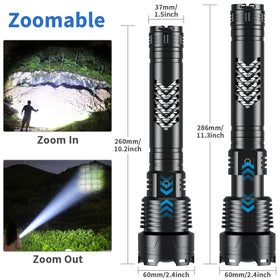 Weoxi flashlight with long-handle grip for extended outdoor sessions.