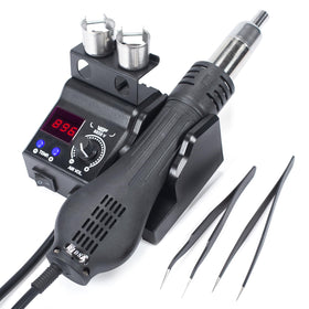 WEP 8858-V hot air station front view demonstrates ergonomic design with integrated holders.