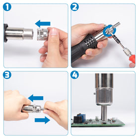 WEP 8858-V straight tweezers support accurate lifting and placement.