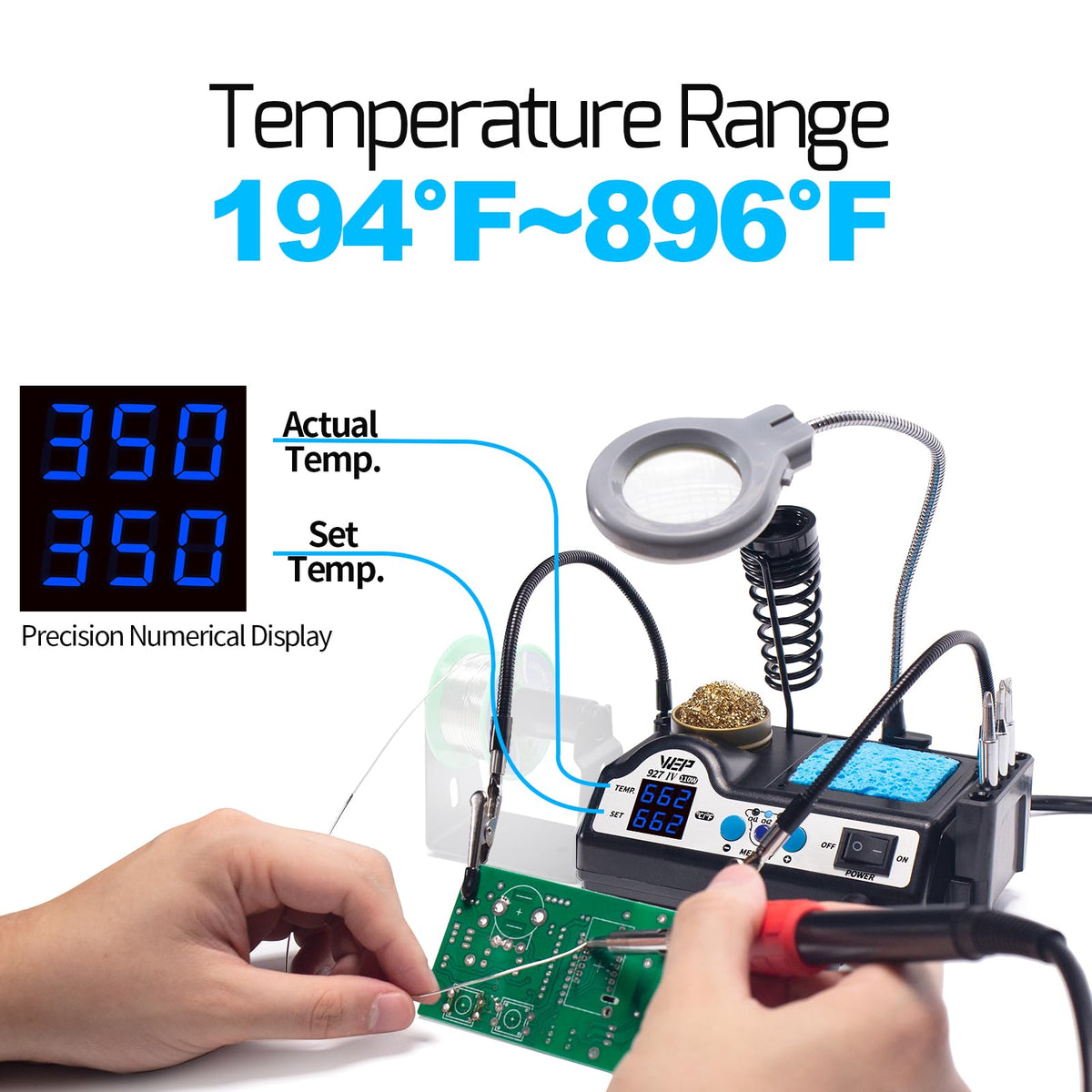 WEP 927-IV LED magnifier provides bright focus for micro soldering