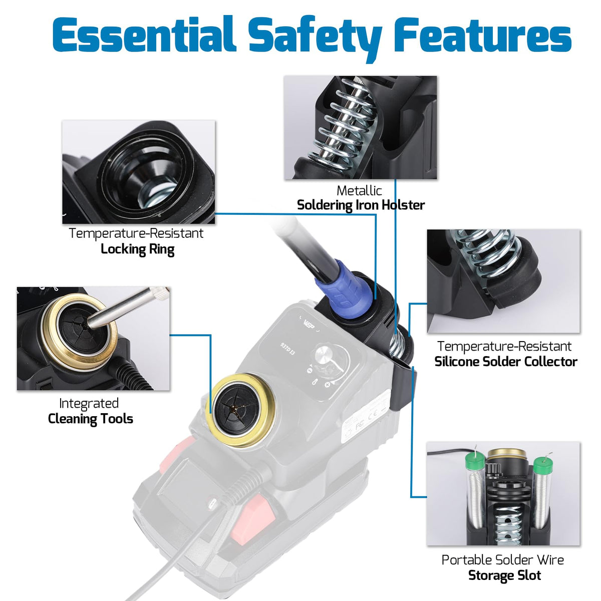 WEP 937D-I compact cordless setup suitable for bench or field work