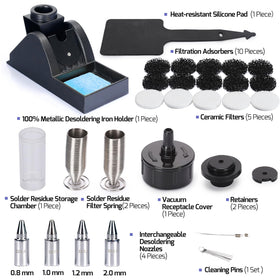 WEP 948D-I desoldering station tiltable display adapts to bench height