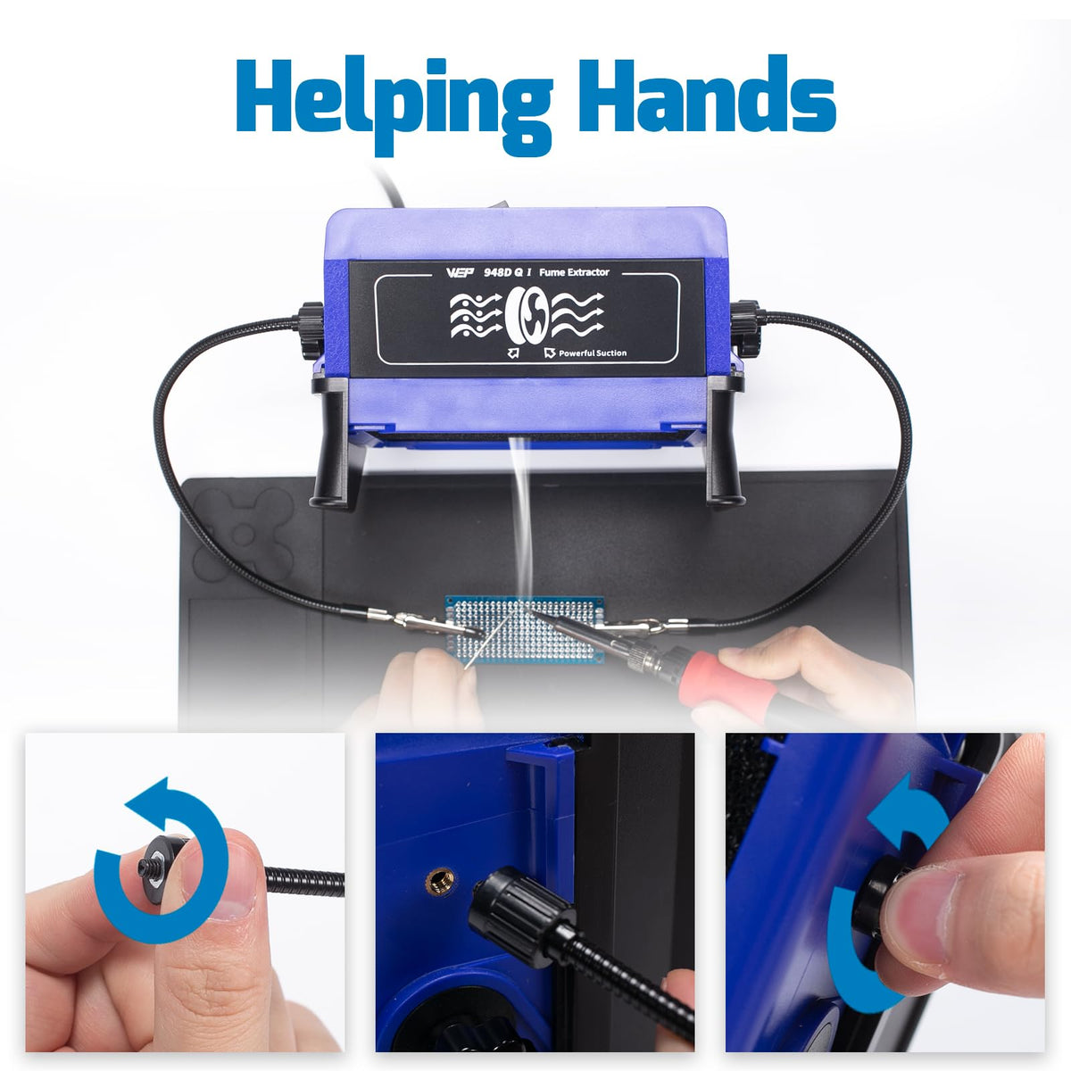 WEP 948DQ-I built-in power switch enables quick on/off control.