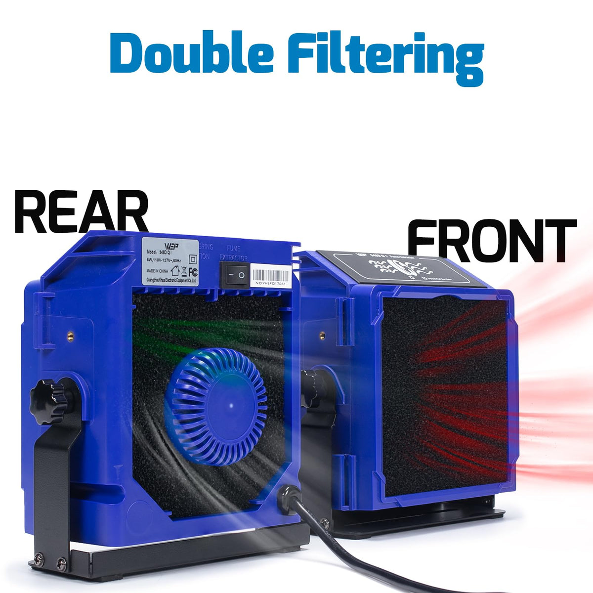 WEP 948DQ-I compact dimensions fit a small desktop soldering station.