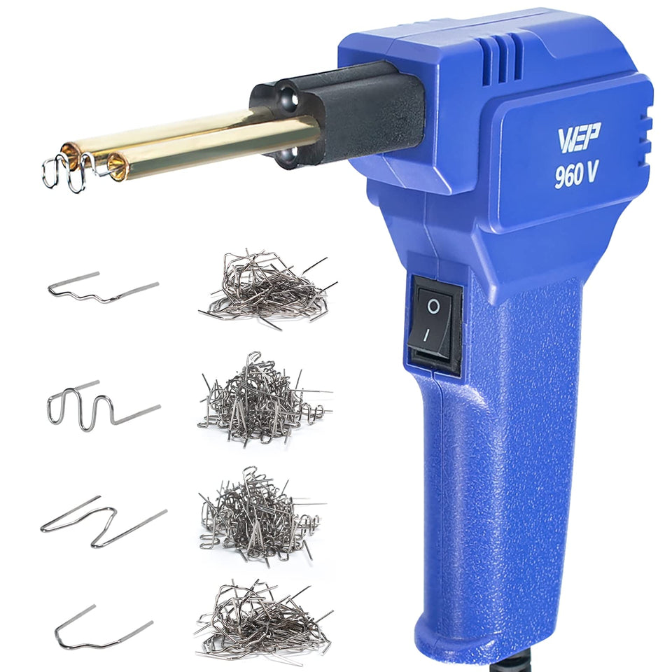 WEP 960-V plastic welder front view showing compact design for quick car repairs.