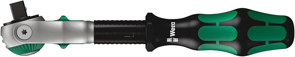 The Wera Zyklop ratchet swivel head with lock points for secure positioning