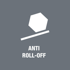 Ergonomic Kraftform handle enhances comfort during repetitive tasks.