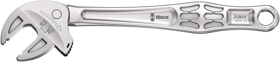 Wera Joker XL self-setting spanner front view showing universal grip for varied screws