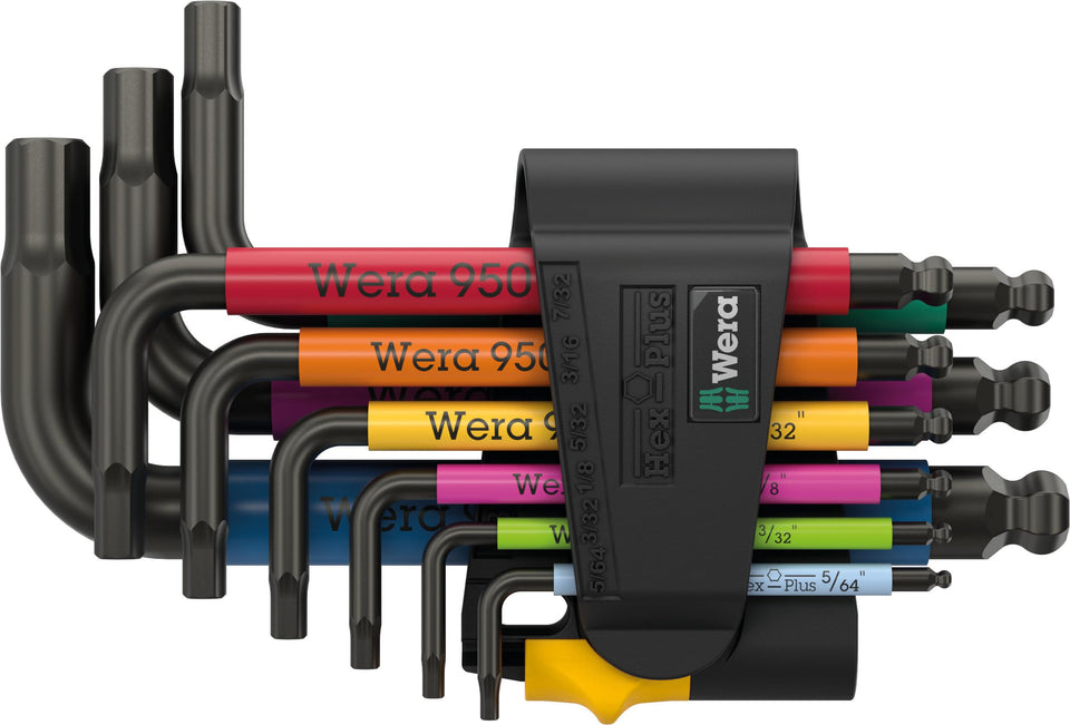Wera Hex-Plus multicolour L-keys with color coding for fast identification