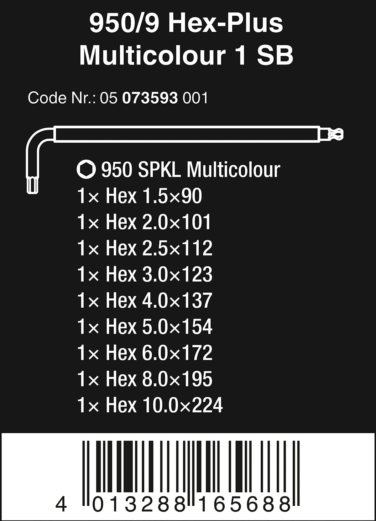Wera Hex-Plus profile provides better screw contact and reduces wear.