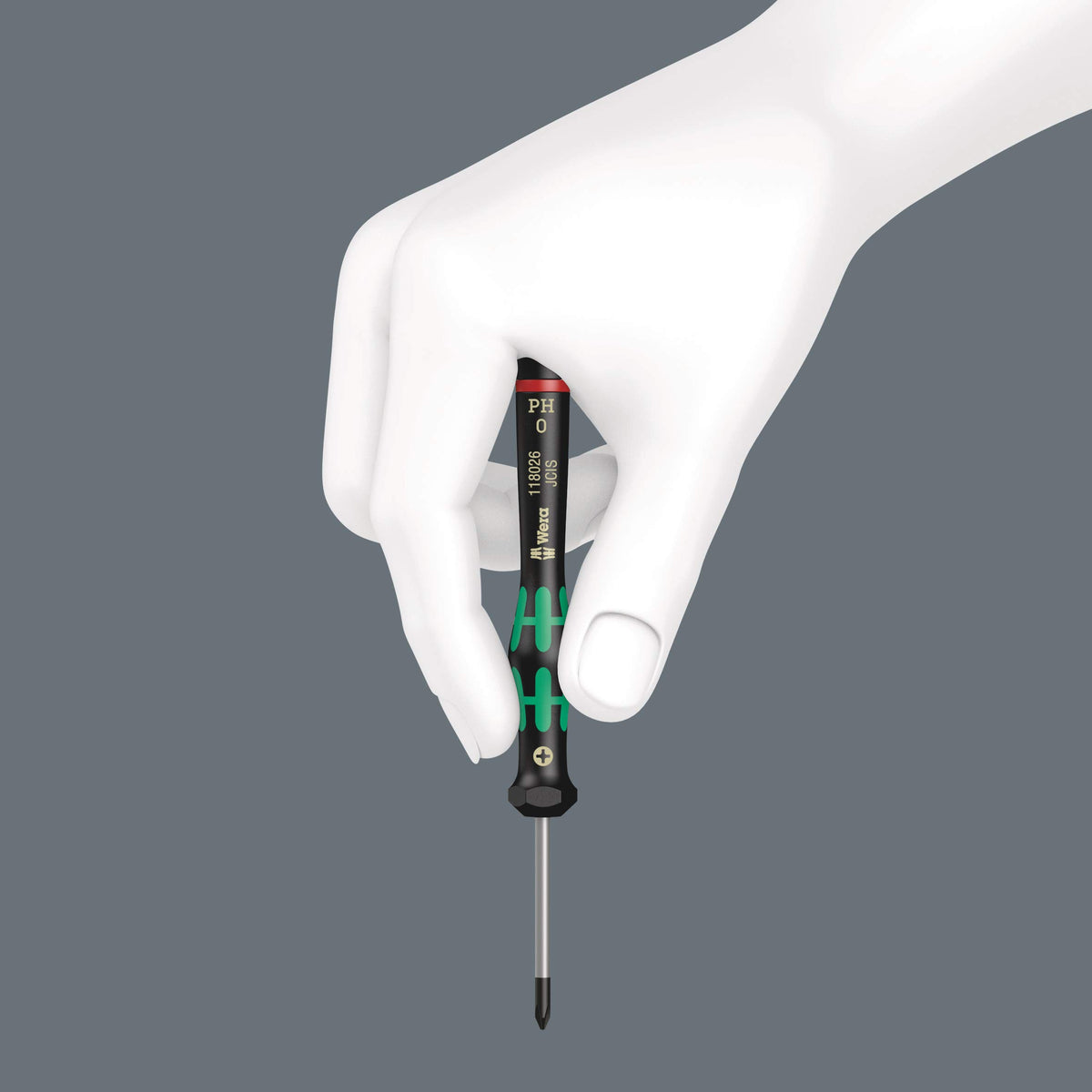 Wera Kraftform Micro Phillips tip close-up for durable, precise driving.