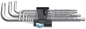 Wera 3950 PKL/9 stainless hex key set boosts rust resistance on stainless fasteners.