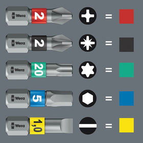 Wera multicolor bits suit furniture assembly and electronics repair tasks