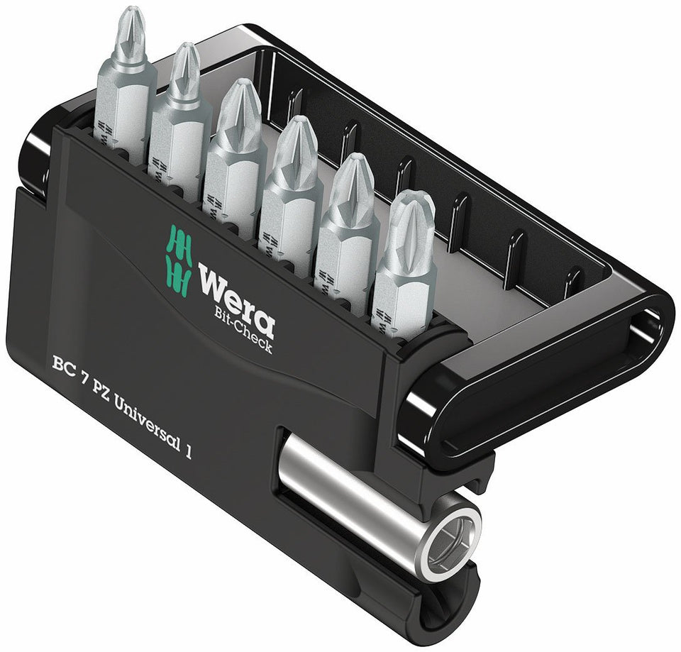 Wera Pozidriv Mini-Check pocket-case keeps bits neatly organized.