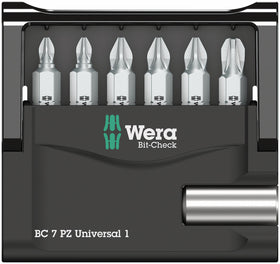 Slide-switch design enables one-handed access to the bits.