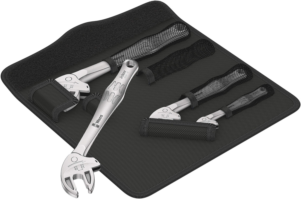 Wera 6004 Joker 4-set folding bag enables portable versatility for quick transport.