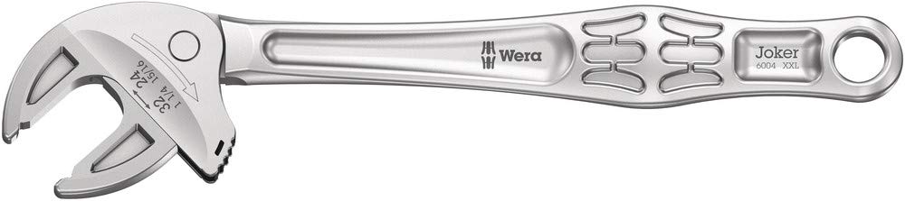 Wera Joker XXL self-setting spanner close-up gripping hex bolts securely for quick turning
