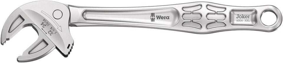 Wera Joker XXL self-setting spanner close-up gripping hex bolts securely for quick turning