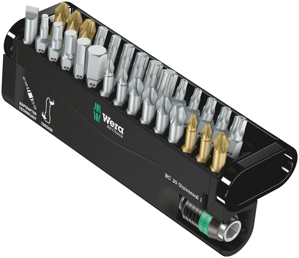 Wera BC Universal Bit-Check Case with Rapidaptor for compact storage.