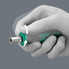 Wera Bitholding Screwdriver 10-degree return angle improves efficiency.