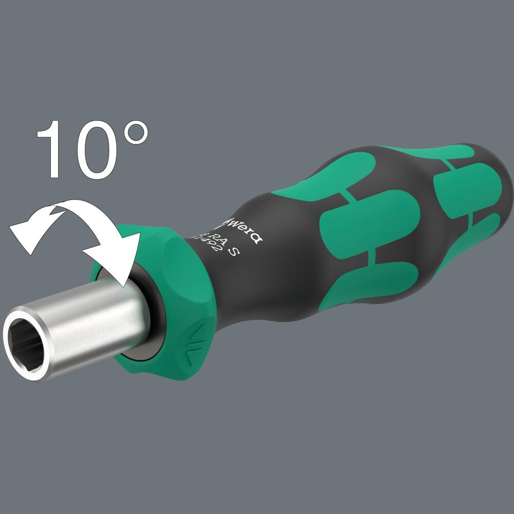 Wera Bitholding Screwdriver 36-tooth ratchet for precise control.