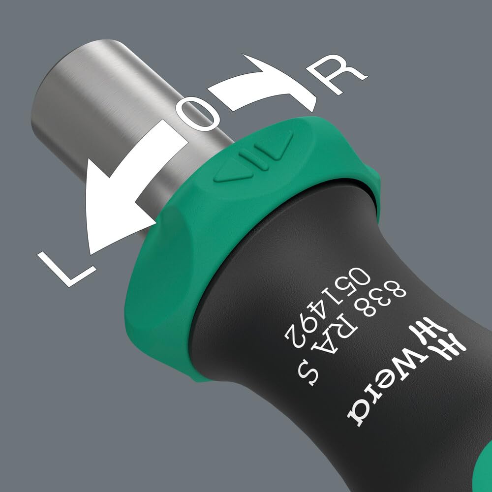 Wera Bitholding Screwdriver external hex drive for 1/4-inch bits.