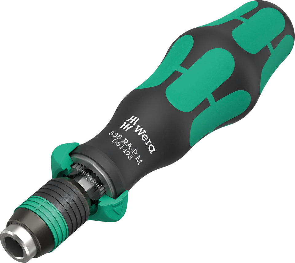 Wera bitholding screwdriver with ratchet handle for fast, precise screwdriving