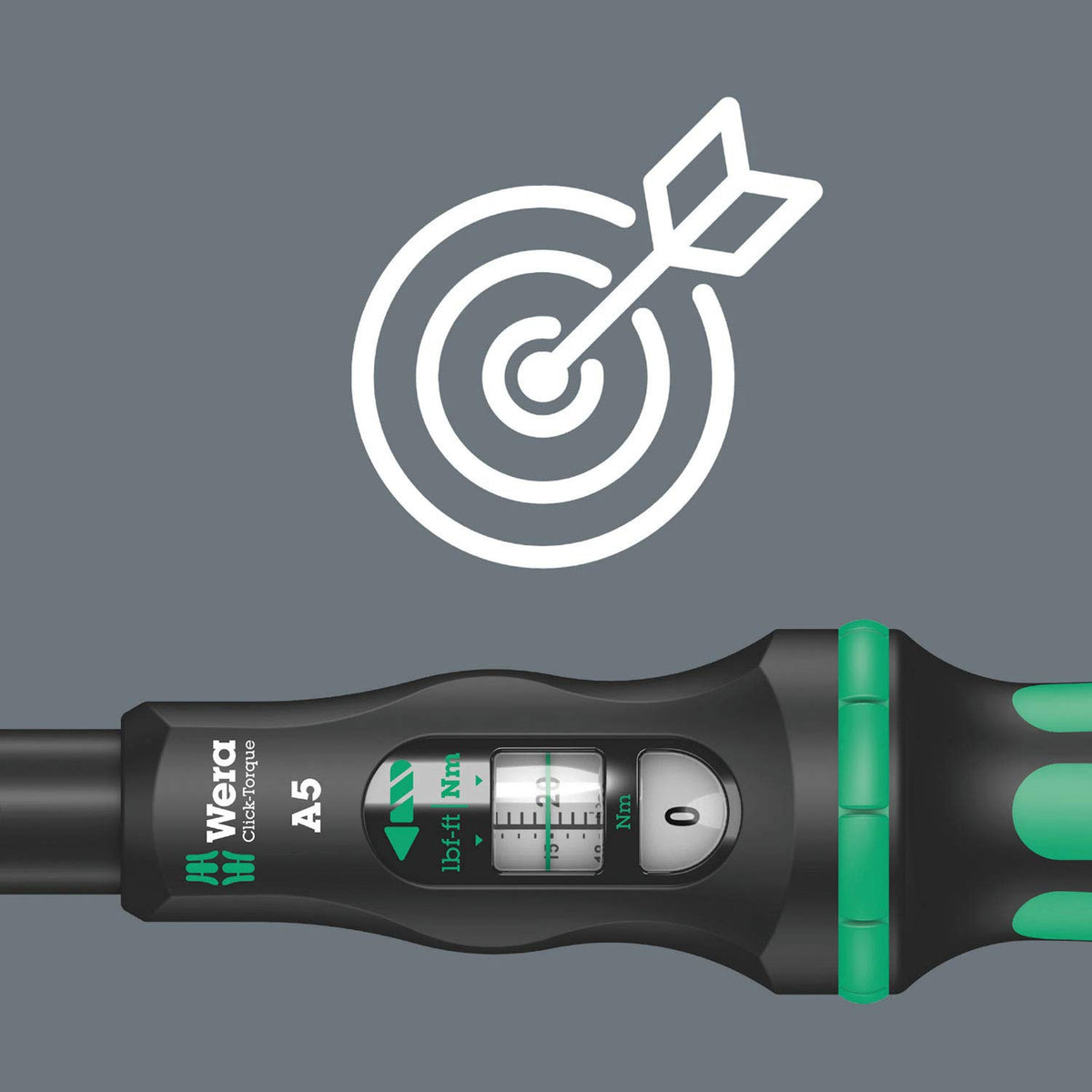 Wera Click-Torque A 5 scale with audible and tactile clicks for safe torque setting