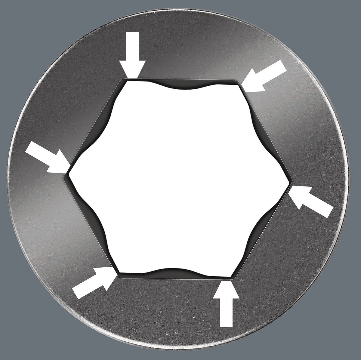 Engraved sizes on each L-key aid fast size identification.