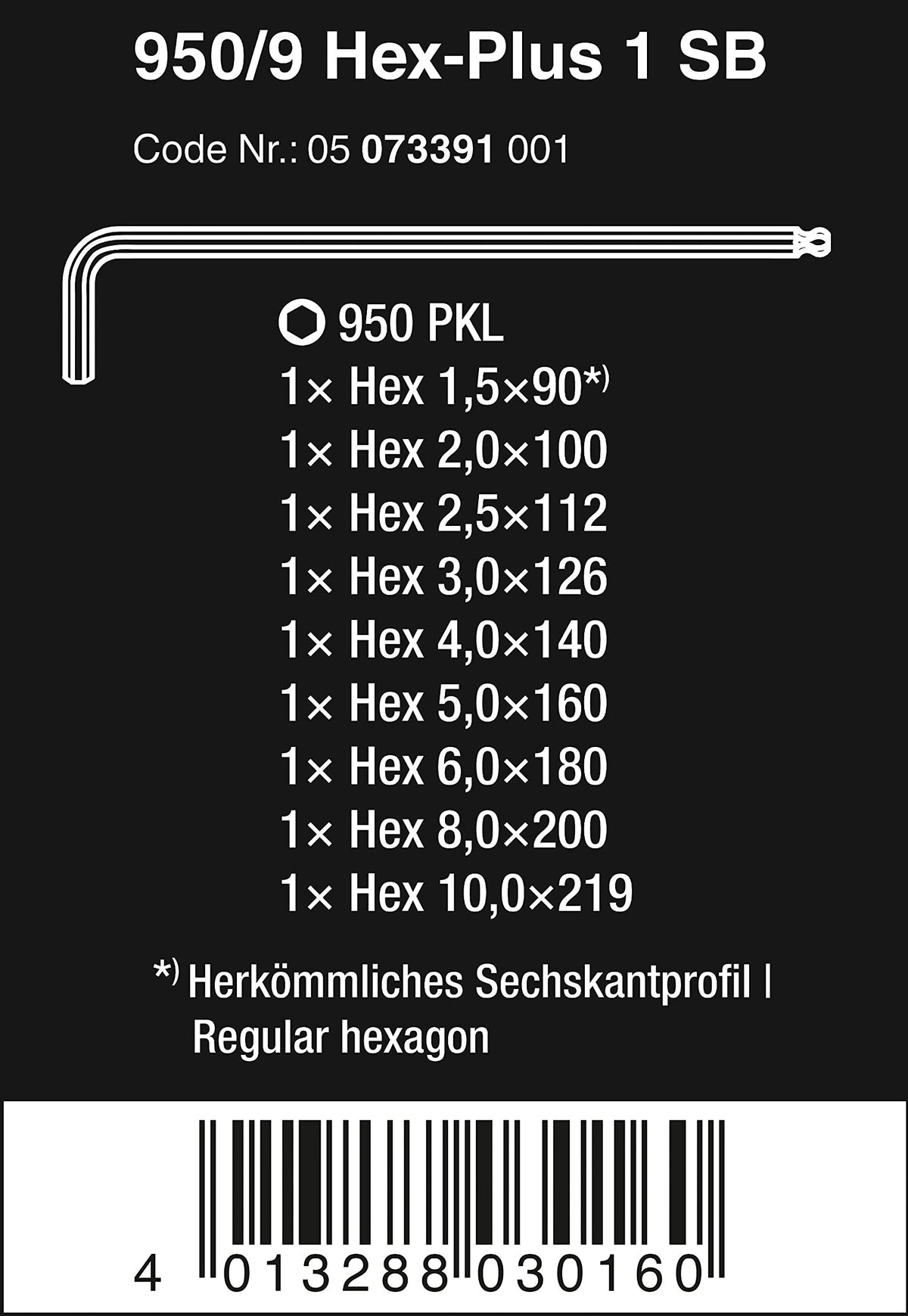 Wera Hex-Plus long-arm ballpoint L-key enabling angled insertion.