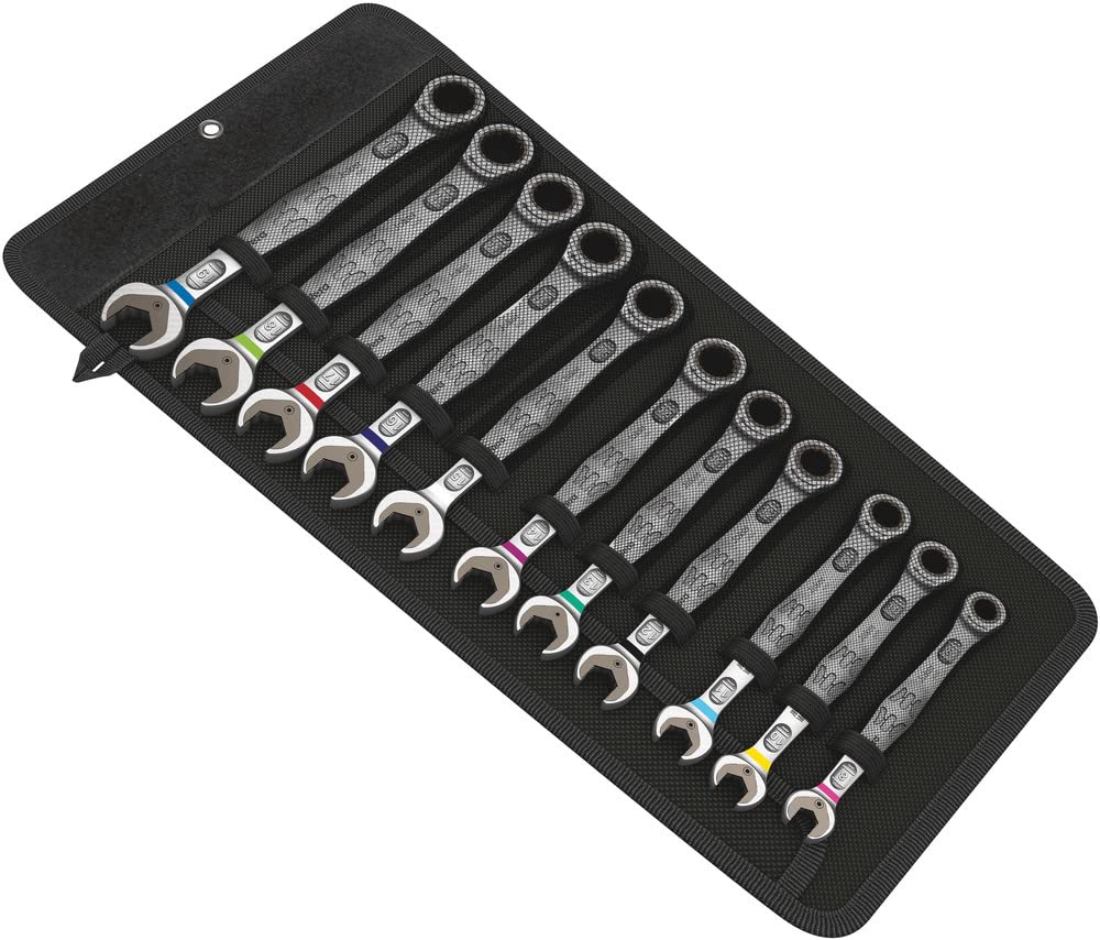 Wera Joker 11-piece wrench set in a sturdy pouch for organized fastening