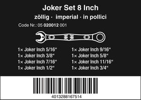 Wera Joker 8pc imperial wrench set depth stop maintains alignment