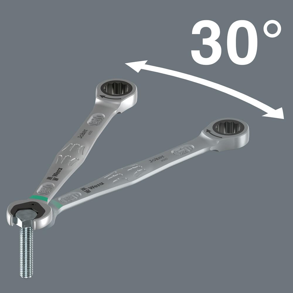 Wera Joker 8pc imperial wrench set in use on fasteners