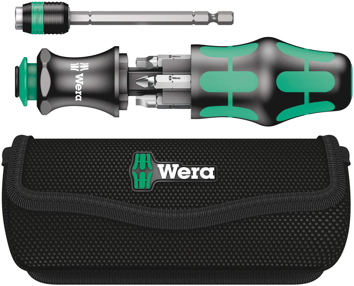 Wera KK26 bayonet blade extended for hard-to-reach screws.