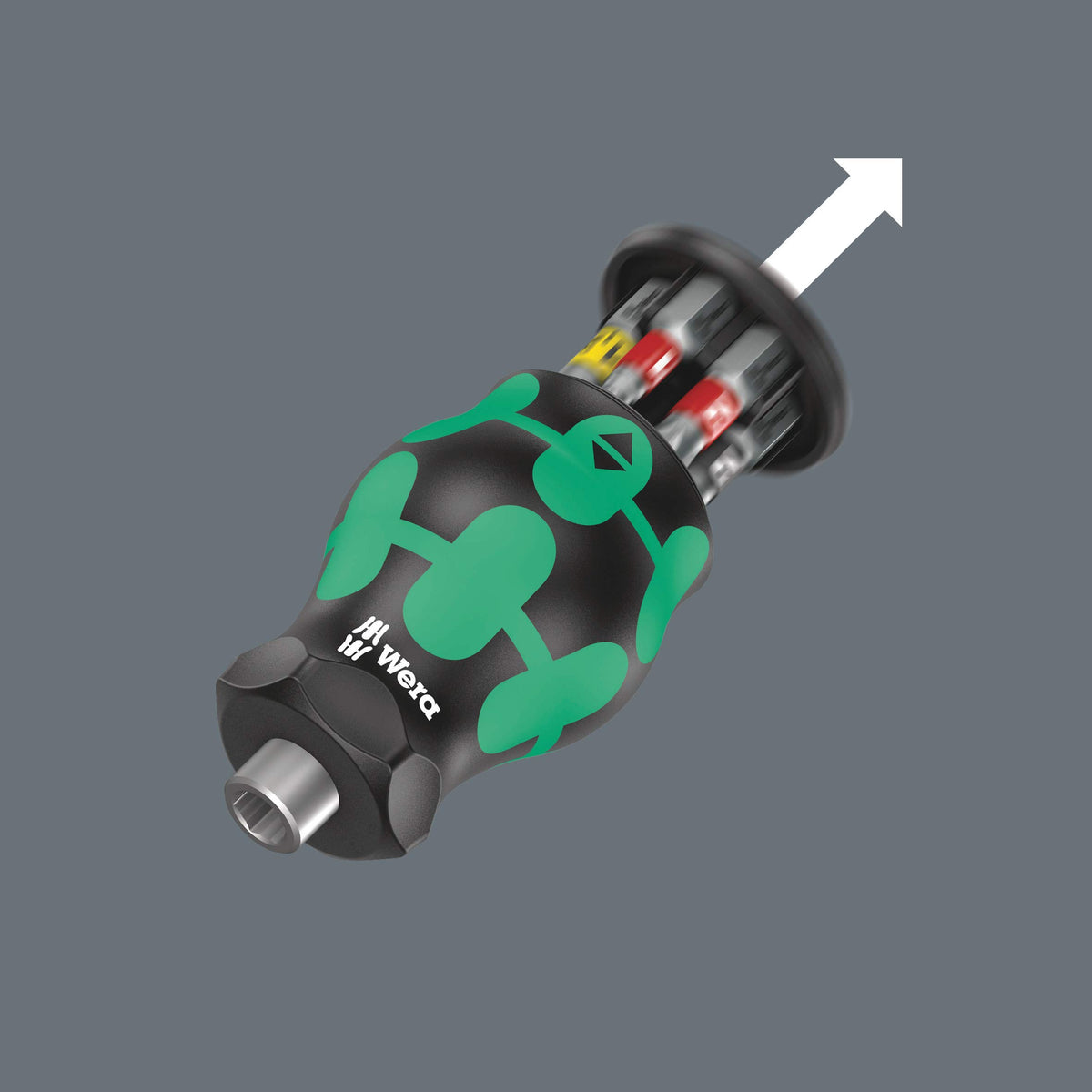 Wera Kraftform Kompakt Stubby ergonomic two-component handle in hand