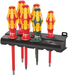 Wera Kraftform Plus 6-piece insulated set on a professional toolbox for tasks