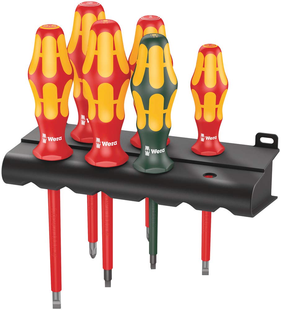 Wera Kraftform Plus 6-piece insulated set on a professional toolbox for tasks