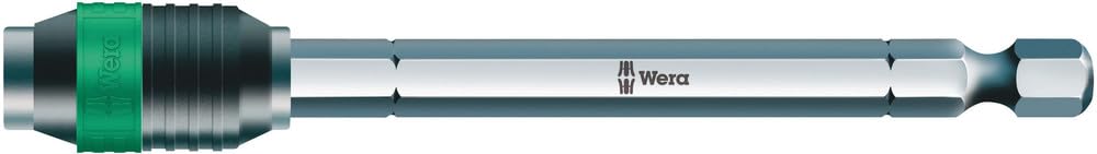 Wera Rapidaptor universal bit holder with 1/4 inch hex drive for fast, secure bit changes.