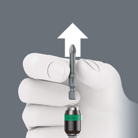 Wera reversing lever for easy clockwise and counterclockwise operation.