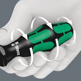 Wera slotted tip sizes 5/32, 7/32, 1/4 close-up for precise seating.
