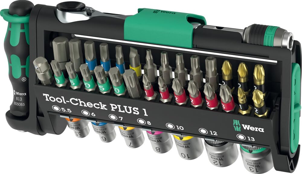 Wera TOOL-CHECK PLUS 1 front view shows a compact gauge for quick workshop checks.