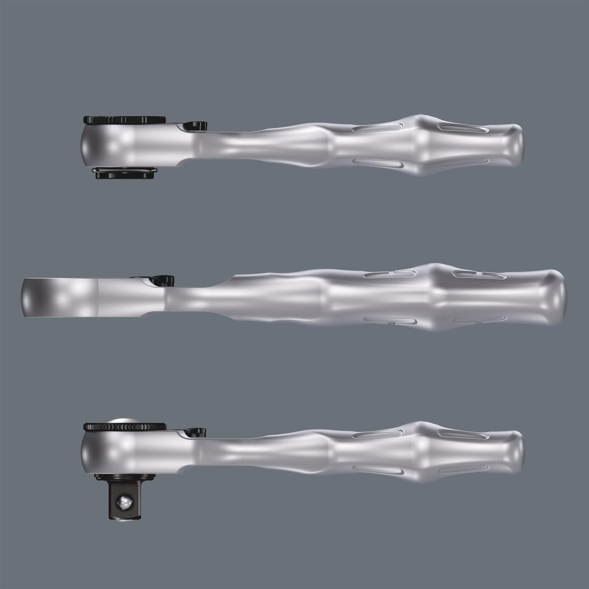 Wera ratchet and socket set in use on automotive project.