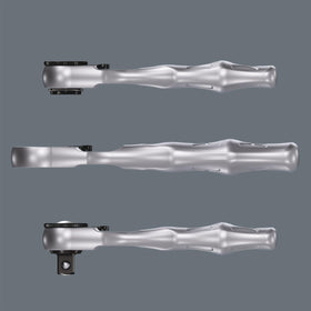Wera ratchet and socket set in use on automotive project.